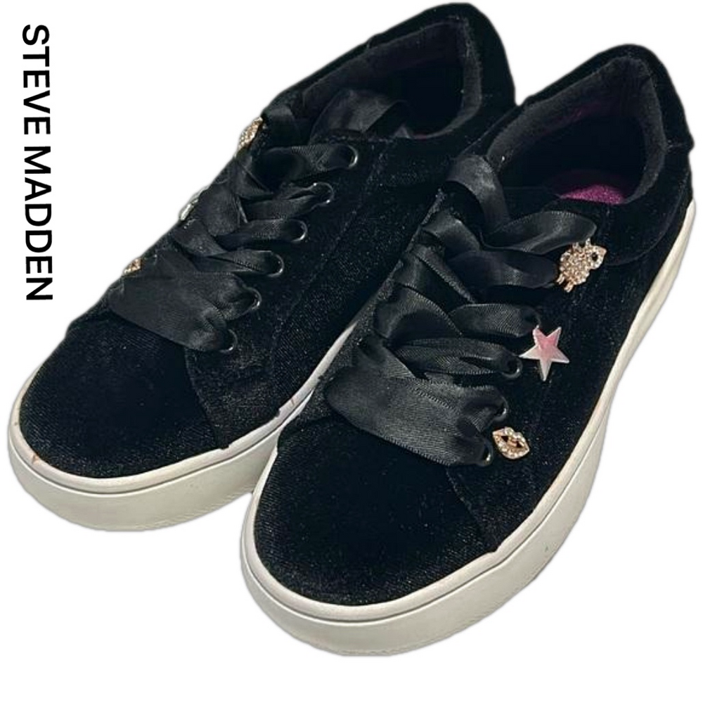 Steve Madden BLK VEL tennis NWT size 13 Black